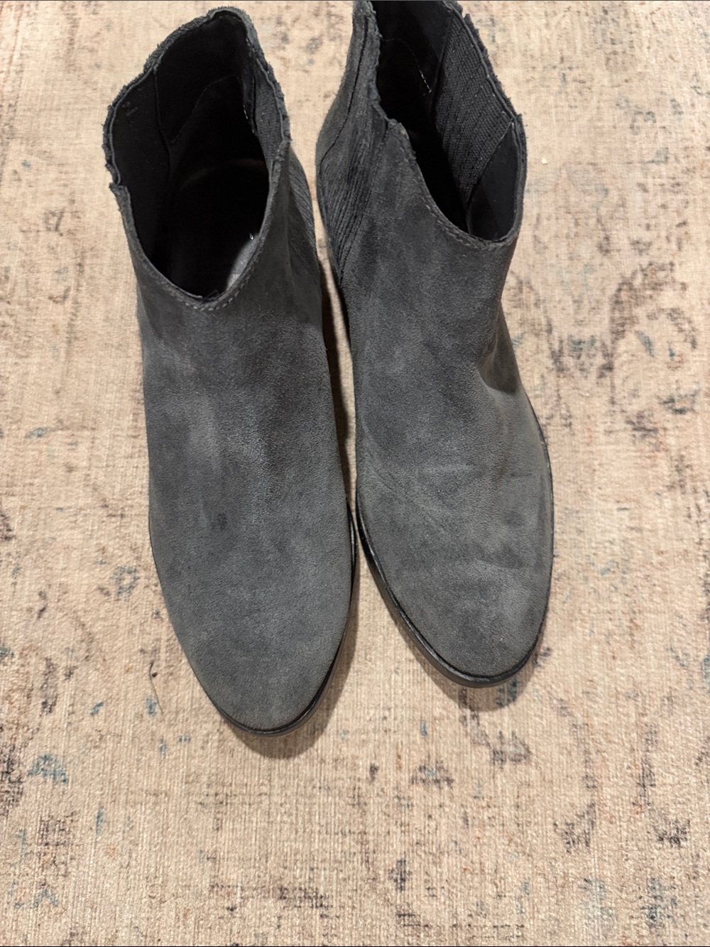 Dolce Vita gray Suede Ankle Booties